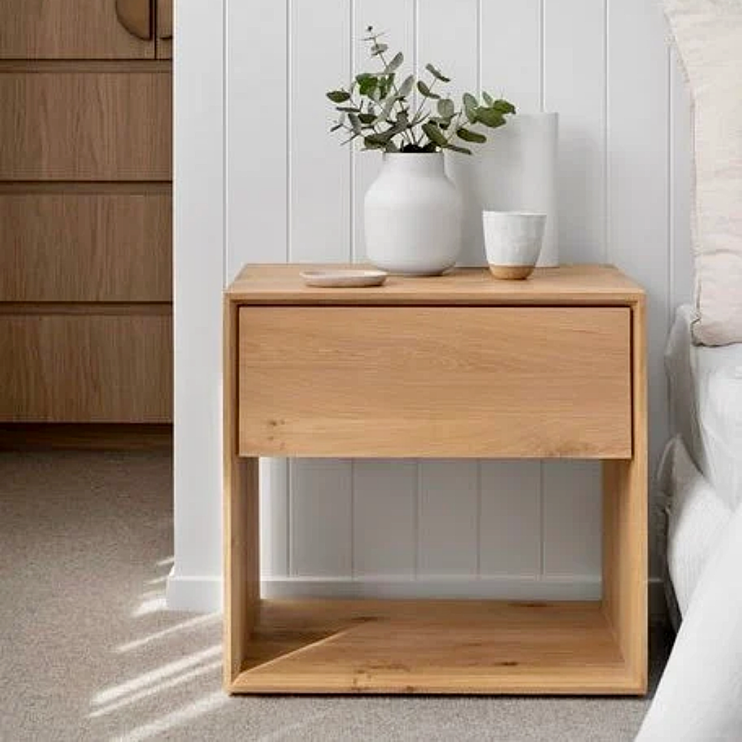 Modern Oak Bedside Drawer | Nightstand with Drawer | Oak Bedside for Bedroom | Handmade Bedside Table