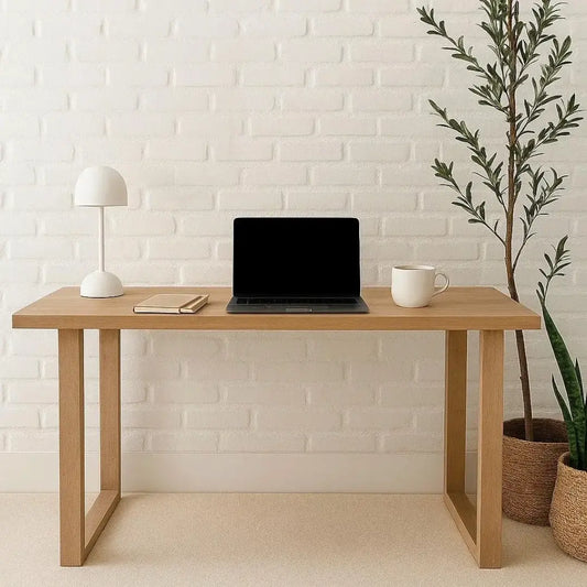 Solid Oak Desk | Handcrafted European Oak, Minimalist Design, Custom Sizes Available