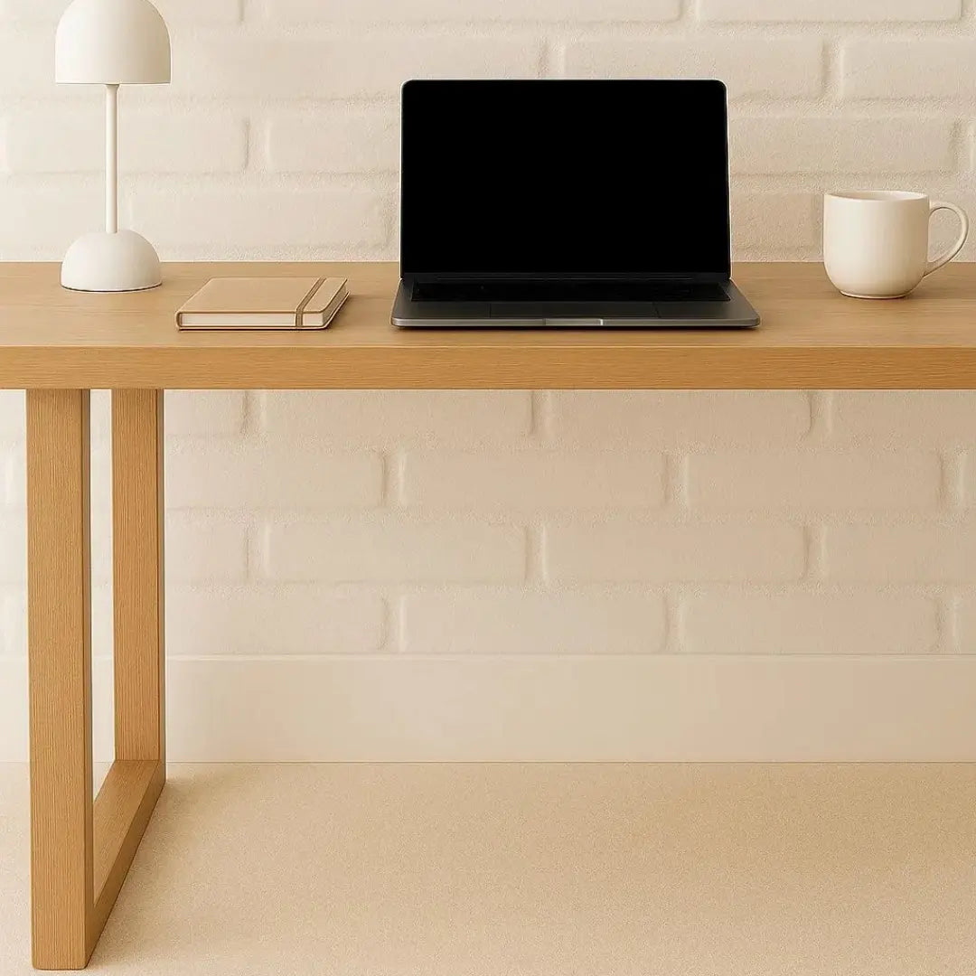 Solid Oak Desk | Handcrafted European Oak, Minimalist Design, Custom Sizes Available