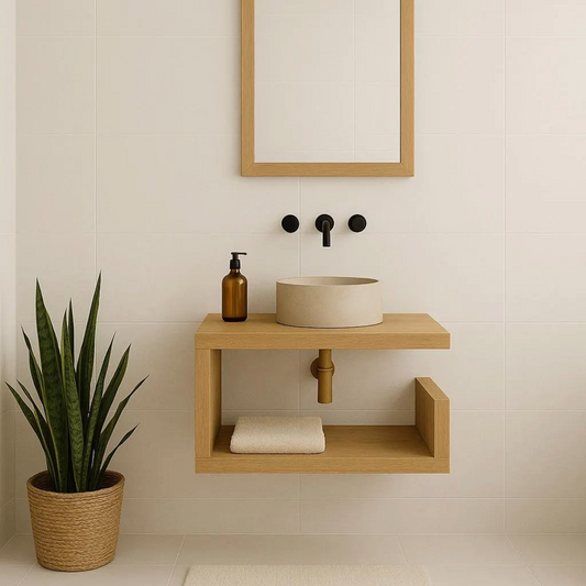Floating Vanity Unit | 500mm/600mm/800mm | Handmade from Real Oak