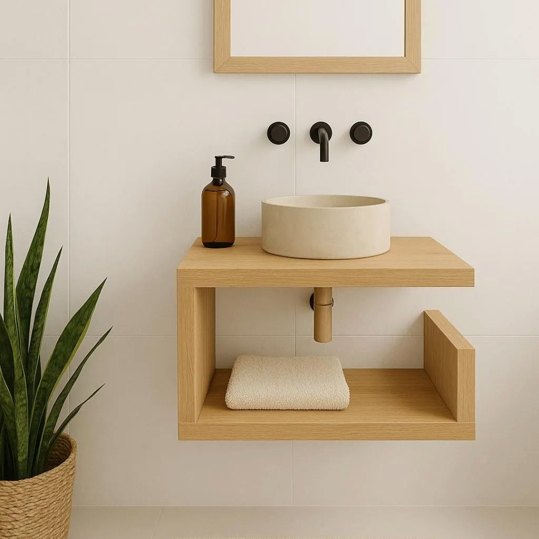 Floating Vanity Unit | 500mm/600mm/800mm | Handmade from Real Oak