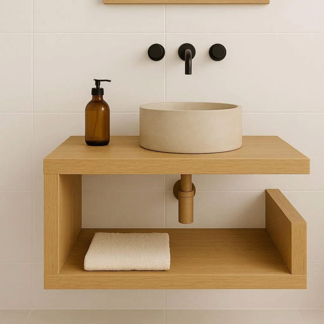 Floating Vanity Unit | 500mm/600mm/800mm | Handmade from Real Oak