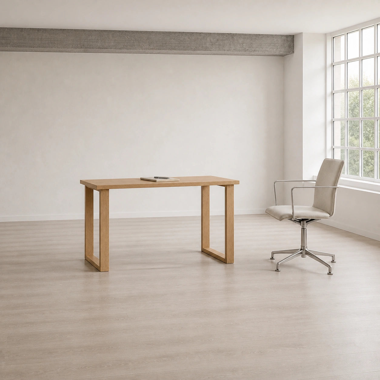 Bureau en chêne massif | Fabrication artisanale en chêne européen, design minimaliste, dimensions sur mesure disponibles